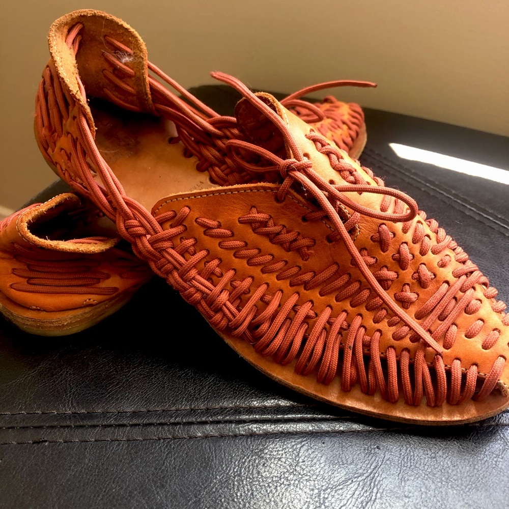 Will Leather Goods huarache sandals in orange